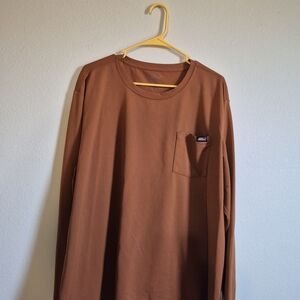Vintage Dickies Brown Long Sleeve Tee Soft Relaxed Fit
